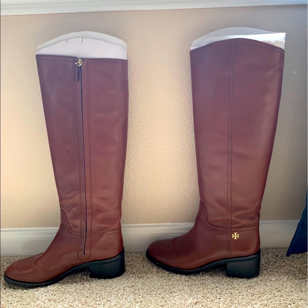 Authentic Tory Burch brown riding boots. Worn once